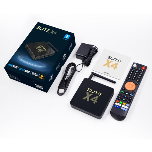 Elite X4 2026 4GB RAM Memory 32GB Storage Streaming Media Player